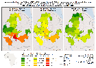 Agronomic Fertilizer Use Efficiency (FUE) in Maize stover biomass in Ethiopia (Map) under three fertilizer application rates i.e., 20 kg/ha Nitrogen and 6.6 kg/ha Phosphorus; 90 kg/ha Nitrogen and 30 kg/ha Phosphorus; 225 kg/ha Nitrogen and 75 kg/ha Phosphorus application rate, 2004-2010