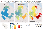 Water Use Efficiency (WUE) in Maize stover biomass in Ethiopia (Map) under unfertilized condition and under two fertilizer application rates i.e., 90 kg/ha Nitrogen and 30 kg/ha Phosphorous; 225 kg/ha Nitrogen and 75 kg/ha Phosphorous, 2004-2010