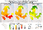 Agronomic Fertilizer Use Efficiency (FUE) in Maize grain yield in Ethiopia (Map) under three fertilizer rates i.e., 20 kg/ha Nitrogen and 6.6 kg/ha Phosphorus; 90 kg/ha Nitrogen and 30 kg/ha Phosphorus; 225 kg/ha Nitrogen and 75 kg/ha Phosphorus application rate, 2004-2010