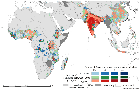 Marginality Hotspots and Poverty Head Count Ratio, Sub-Saharan Africa and South Asia, 2005-2010