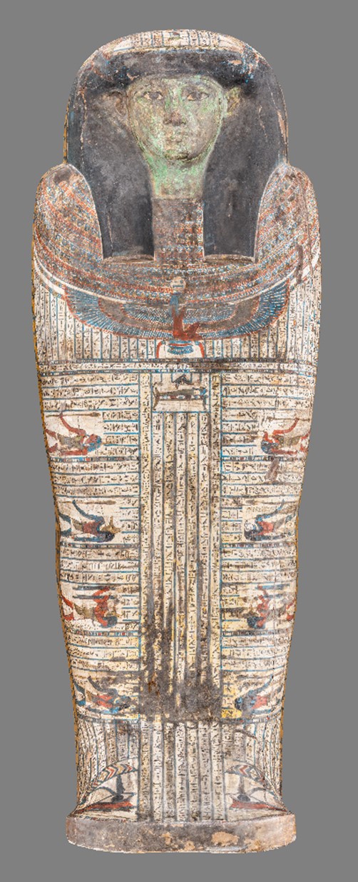Anthropoid Outer Coffin of a Woman Named Ta-ir-kap (Lid) (ÄM_03_01)
