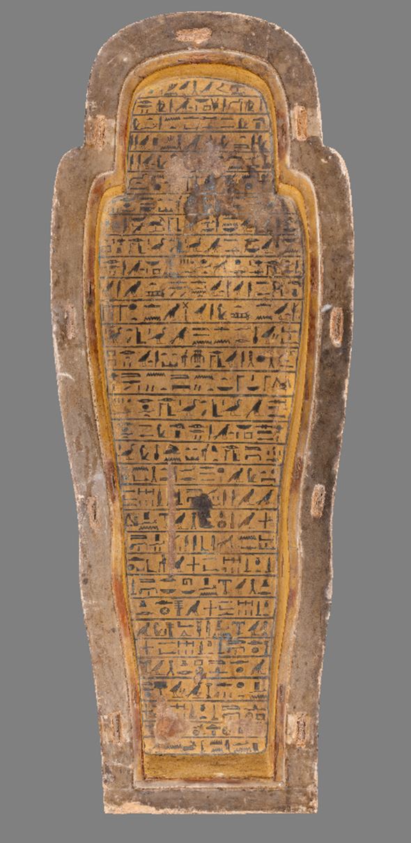 Anthropoid Outer Coffin of a Woman Named Ta-ir-kap (Base) (ÄM_03_02)