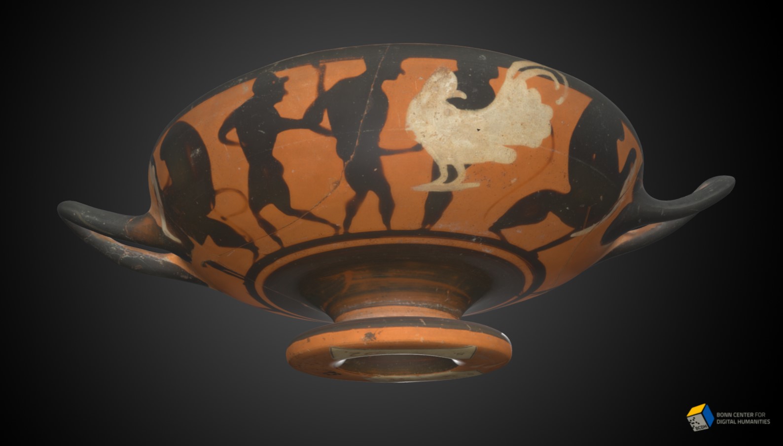 Attic Black-Figure Bowl in the Academic Art Museum (Inv. 52)